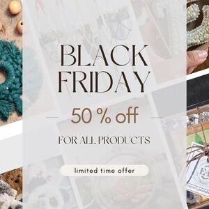 Black Friday Sale! 50% of your total! Free shipping on orders over $30!